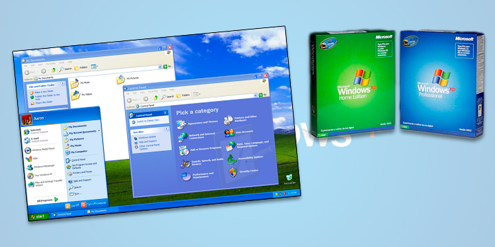 O WIndows XP mudava toda a arquitetura básica do sistema e trazia duas versões