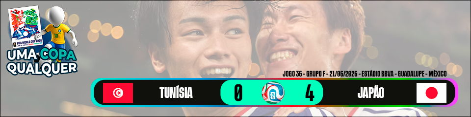 Tunísia é derrotada pelo Japão por 4 a 0