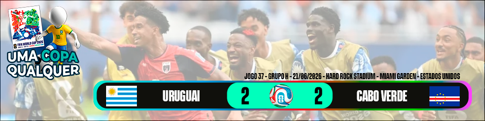 Uruguai 2 x 2 Cabo Verde
