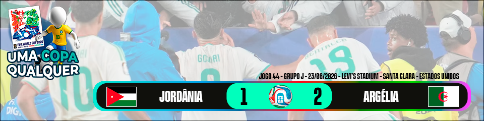 Jordânia 1 x 2 Argélia