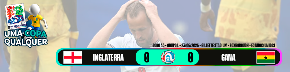 Inglaterra 0 x 0 Gana