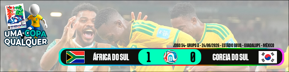 África do Sul 1 x Coreia do Sul 0