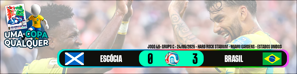 Escócia 0 x 3 Brasil