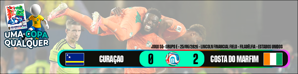 Curaçao 0 x 2 Costa do Marfim