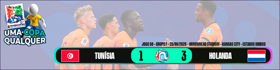 Tunísia 1 x 3 Holanda