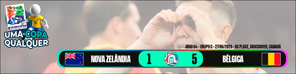 Nova Zelândia 1 x 5 Bélgica