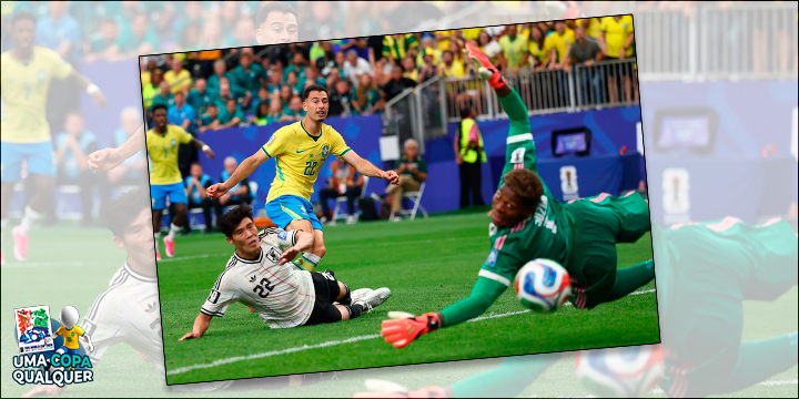 Martinelli supera Suzuki nos acréscimos e vira o jogo para o Brasil - Foto: Chris Brunskill/Getty Images