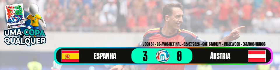 Espanha 3 x 0 Áustria